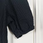 Boden Womens 2 Seersucker Jersey Tea Dress Black Jersey Cotton Cap Sleev… Photo 4