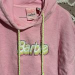 Cute Pink Barbie Crop Sweatshirt Beaded Sweater Size L Photo 1