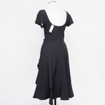 Black Halo . Tulip Hem Black Midi Dress. Photo 11