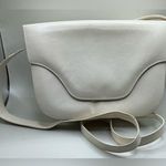 Sleek Off White Vintage Charles Jourdan Leather Crossbody Handbag Made In France Photo 0