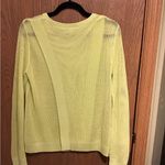 CAbi NWOT Lemon Lime Split Back Mesh Sweaters Photo 1