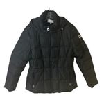 Calvin Klein XL Lined Womens Black Puffer Jacket With Hood Front Zip Closure Photo 2