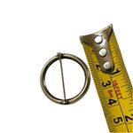 Vintage Red Rhinestone Circle Brooch – Classic Open Back Design Photo 6