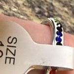 Fashion Ring Multicolor Rhinestone Infinity Band Size 9.25 Stainless Steel 19mm Photo 12