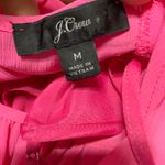 J.Crew  hot pink‎ cinched waist long sleeves chiffon dress medium summer vacation Photo 3