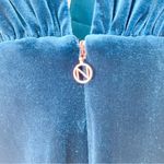 Nookie  Rumi Deep V Velvet Mini Dress in Teal Large Photo 6