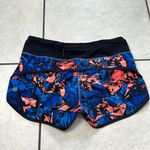 Lululemon  Speed‎ Short Paint Storm Harbor Blue Multi / Black Photo 2