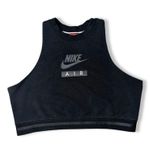 Nike AIR BLACK CROPPED ELASTIC BAND SPORTS ATHLETIC TANK Photo 1