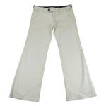 American Eagle Y2K Outfitters Women Tan Khaki Beige Wide Leg Pants 12 Stretch Photo 0