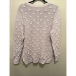 Vince Camuto Womens Sweater Knit Pom Pom Long Sleeve Blush Pink Size L Photo 4