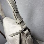 Liebeskind Berlin Leather Shoulder Bag Cream Flap Tassel Accent Unique Design White Photo 6