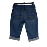 NYDJ  Size 0 Denim Sylvia Boyfriend Long‎ Roll Cuff Shorts Photo 2