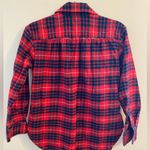 Madewell Womens Red Blue Plaid  Flannel Style Button Down Shirt Size‎ Small Photo 2