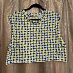 Free People Movement Inspire Geometric Green Blue Printed Tank XS NWOT Photo 0