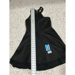 Womans Material Girl Medium Black Fit And Flare Zip Back Club Dress Photo 3