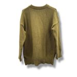 Jenni Kayne Boyfriend Sweater Size Medium Green Cotton Knit Women's Slouchy Cozy Photo 1