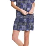 J. McLaughlin Lawrence Dress S Blue Patchwork Photo 0