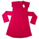 Universal Standard NWT Size 4XS (00-0) Fuchsia Pink Tie Dress Short Sleeve Photo 0