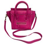 CELINE  Nano Luggage Pink Leather Wing-Side Mini Handheld Crossbody Handbag Photo 0