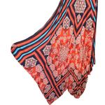 Alkamy Bohemian Paisley Mandala Striped Maxi Dress Asymmetrical Flowy NWT Small Red Photo 4