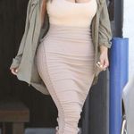 Yeezy Season 2 Suede Block Heel Sandal in Beige Size 38 Photo 6