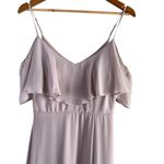 Birdy Grey ‎ Jane Convertible Chiffon Maxi Bridesmaid Dress with Slit in Taupe, S Photo 2