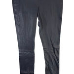 Tory Burch  Ally Leather Pants Small Blue Slim Modern Classic Chic City Night Out Photo 0