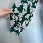 ZARA  Green Floral Romper Playsuit Size Medium Flowy Long Sleeve Summer Photo 4