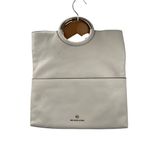 Michael Kors Michael Rosie Ring Foldover Clutch NEW with Marks Lt Cream Leather Photo 0