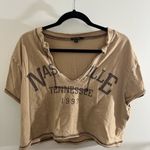 Nashville Graphic Tan Crop Top Size XL Photo 1