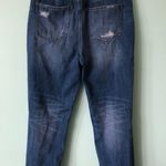 PacSun Medium Dark Wash Distressed Mom Jeans Photo 1