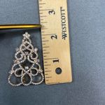 Rhinestone Christmas‎ Tree Brooch Fun Pattern Gift Box 2.5” tall x 1.5” wide Gold Photo 3