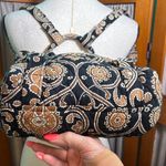 Vera Bradley  Black and Gold Embroidered Backpack Photo 10