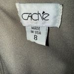 Cache Pewter Strapless Pleated Ruched Bodycon Cocktail Dress EUC Size 8 Photo 6