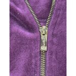 Calvin Klein Women's Purple Velour Zip-Up Hoodie Size L Photo 6