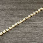 Gold Rhinestone Tennis Bracelet Photo 3