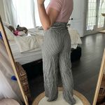 Urban Outfitters  Women’s Small Grey White Striped High Waist Wide Leg Pants Photo 2