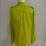 Trina Turk Women's Silk Blend Button Down Blouse, Laguardia Lime, Size XL, NWT Photo 5