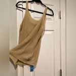 Cupshe NWT Size M Tan Khaki Loose Knit Sheer Scoop Neck Tunic Tank Top Photo 4