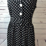 Jonathan Martin  Fit Flare Dress size 11 12 Polka Dot Pin Up Sleeveless‎ Rayon Photo 0