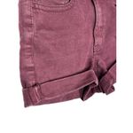 American Eagle Hi Rise Shortie Cutoff Shorts Burgundy Size 00 Photo 2