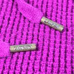 Ralph Lauren Lauren Women Knit Hoodie Sweater Magenta Cotton Size M Photo 3