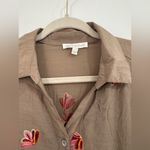 Fig and Flower. Floral Embroidered Brown Dress 💖🌸💐
*NEW WITH TAGS 🏷️ Tan Size L Photo 3