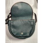 Valentina Tale‎ Green & Brown Leather Small Cross Body Shoulder Handbag Italy Photo 4