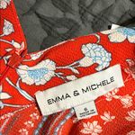 Emma & Michele Emma & Michelle size 6 red white & blue v-neck wide leg cropped pants jumpsuit Photo 10