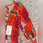 All About may Floral Red Dress with Puff Sleeves S Photo 4