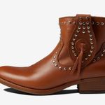 Dingo Destry Boot woman’s leather ankle Brown Studded Cowgirl shoe New Size 7.5 Photo 2