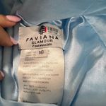 Faviana  Blue Ruffle Skirt Gown Size 16 US $328 Photo 9