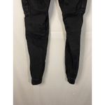 H&M Divided Black Cargo Jogger Pants Drawstring Waist Pockets Women's Photo 9