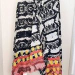 Sandy and Sid Lightweight Patterned Wrap Coverup One Size Fits All Black Photo 0